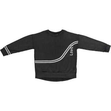 Loves Relaxed Fit Sweatshirt in Black by Beau Loves