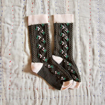 Socks in Khaki Green by Bonjour