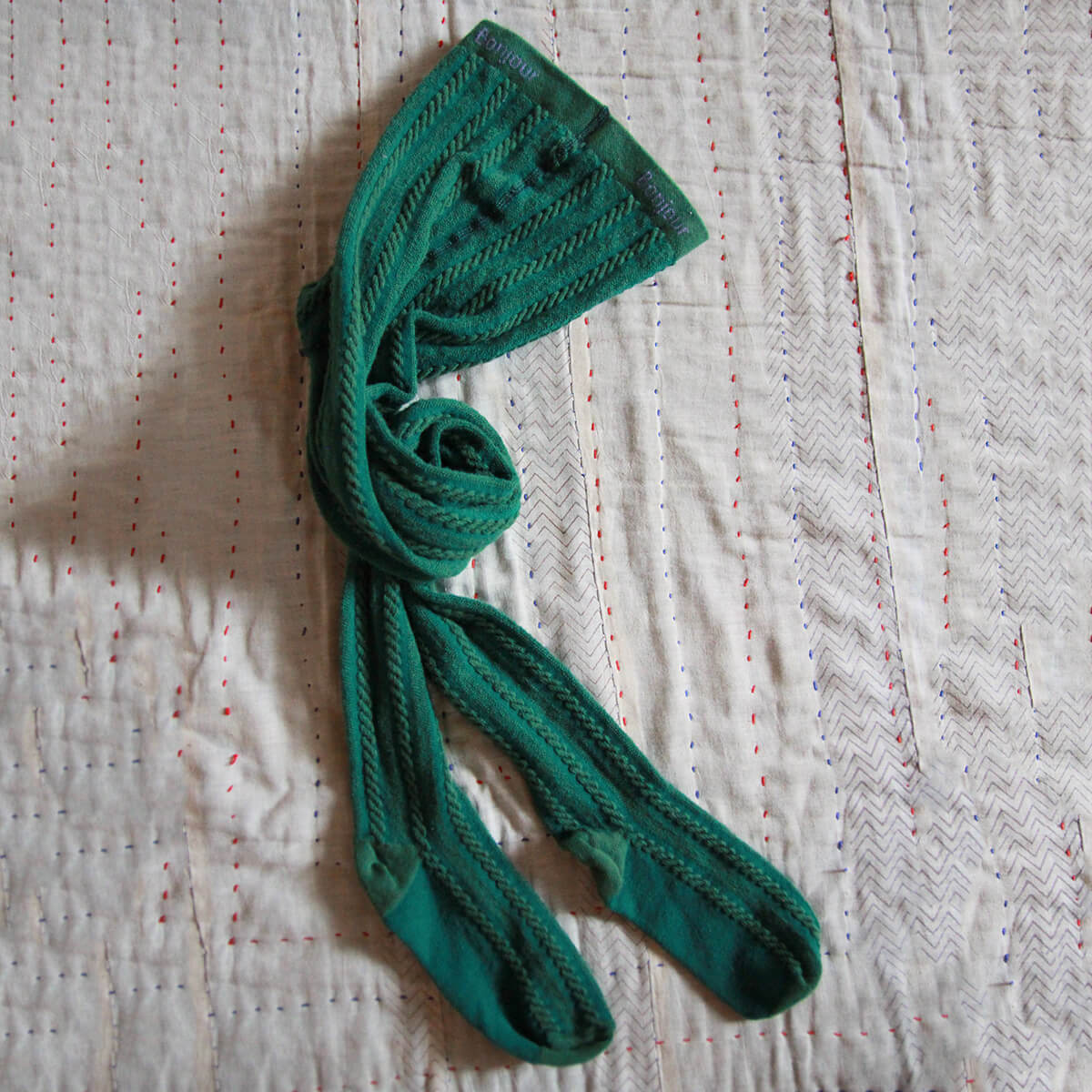 Tights in Green by Bonjour