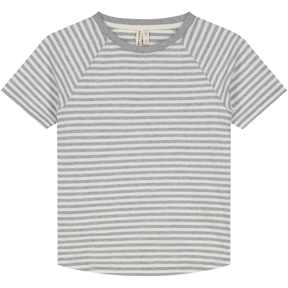 Crewneck Tee in Grey Melange / Off White by Gray Label
