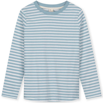 Long Sleeve Tee in Sky / Off White by Gray Label