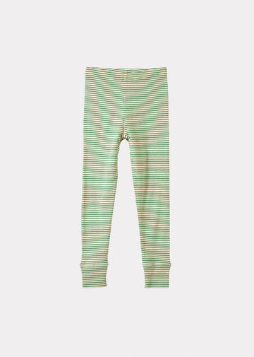 JUDD CHILDREN'S COTTON LEGGINGS - EMERALD GREEN/CREAM
