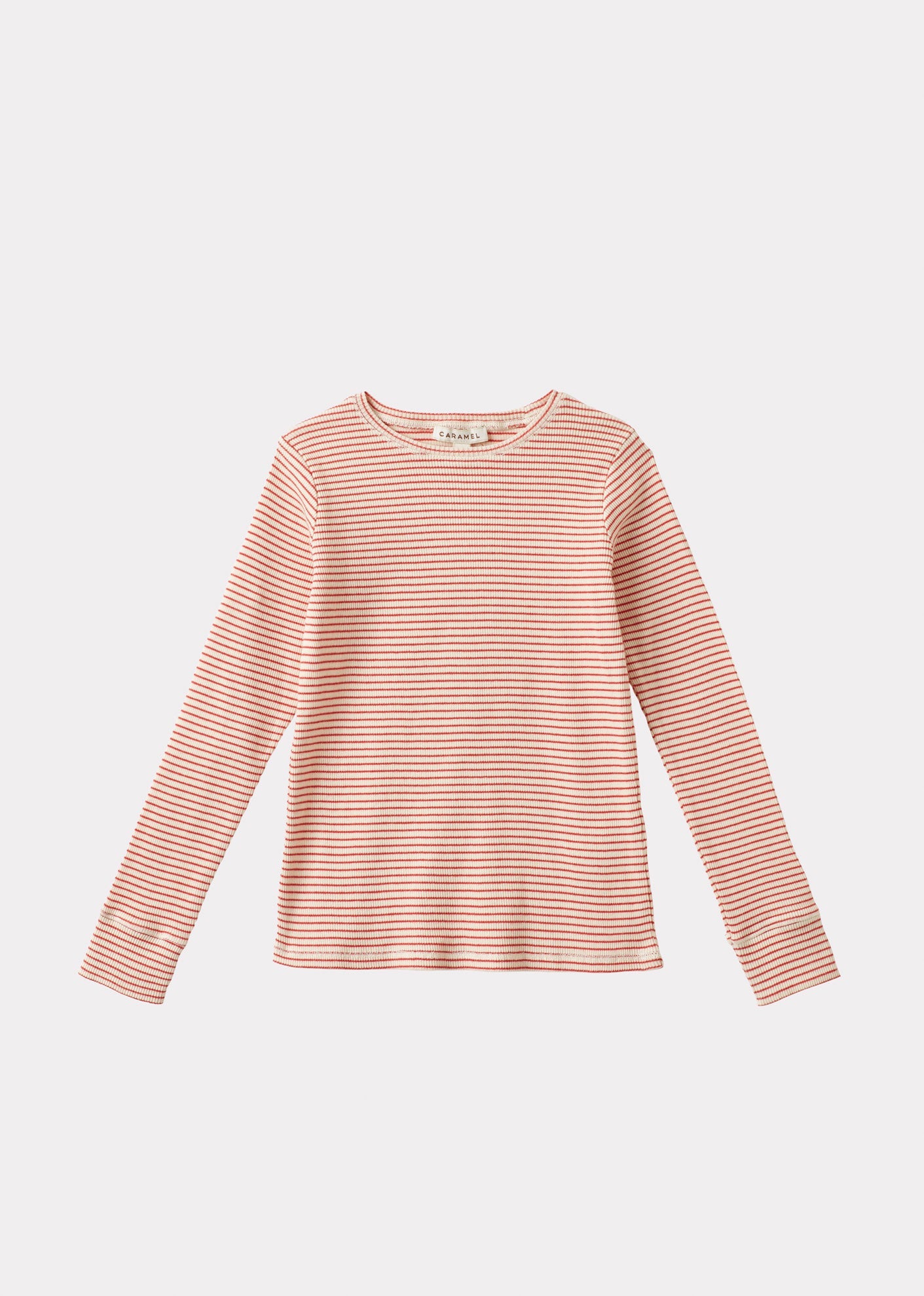 KISHON CHILDREN'S COTTON T-SHIRT - REDCURRANT / CREAM