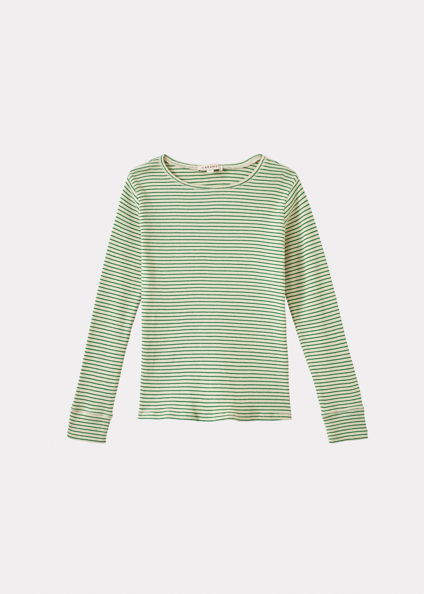 KISHON CHILDREN'S COTTON T-SHIRT - EMERALD GREEN/CREAM