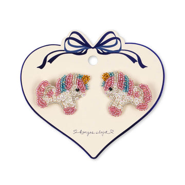 Unicorn Beaded Hair Clips (2 Pack) by Konges Sløjd