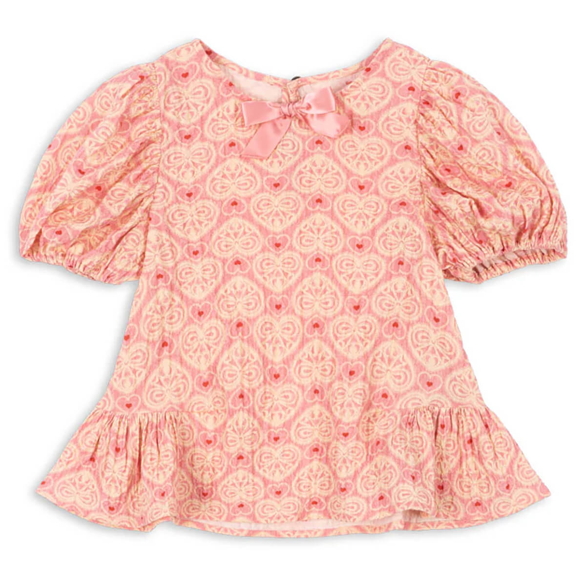 Ava Short Sleeved Blouse in Lacy Pink by Konges Sløjd