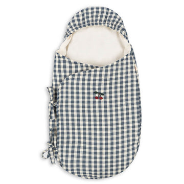 Doll Sleeping Bag in Blue Check by Konges Sløjd