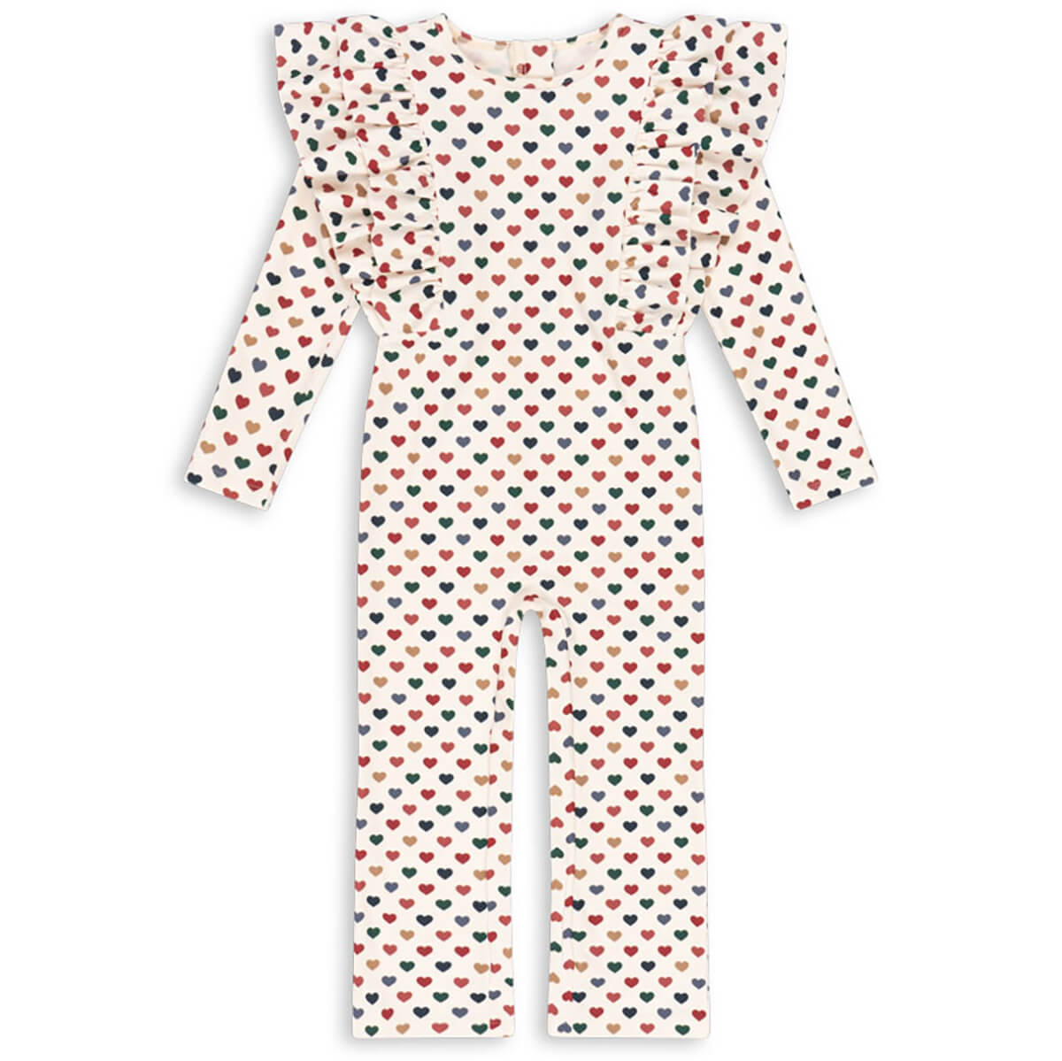 Manuca Frill Onesie Swimsuit in Coeur Coloré by Konges Sløjd