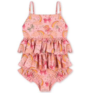 Manuca Frill Swimsuit in Rainbow Bow by Konges Sløjd