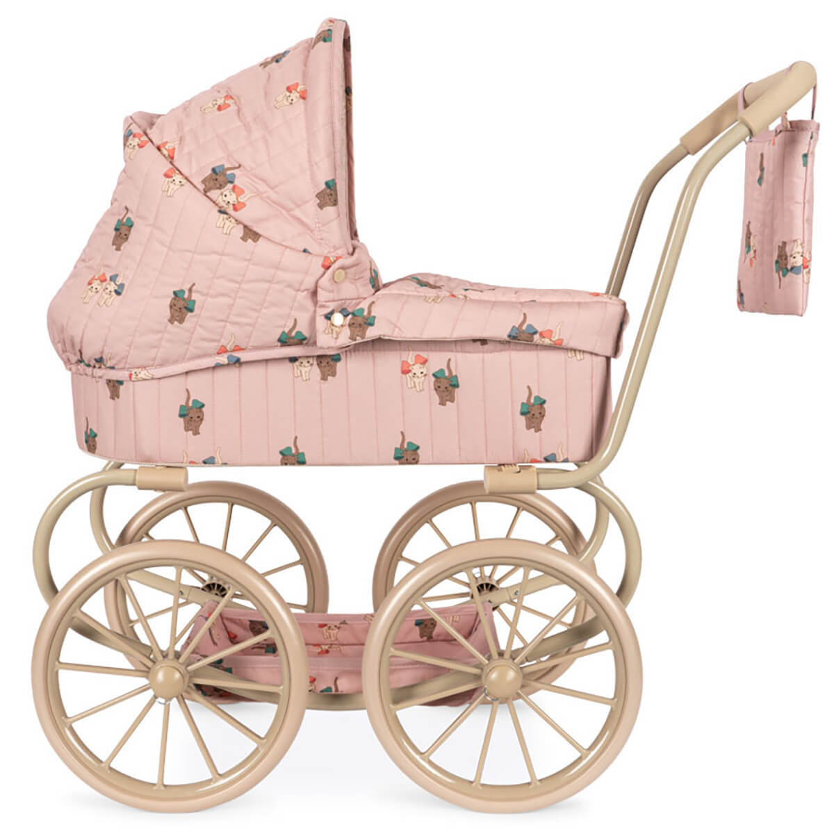 Minnie Smaller Doll Pram (72cm) in Bow Kitty Pink by Konges Sløjd