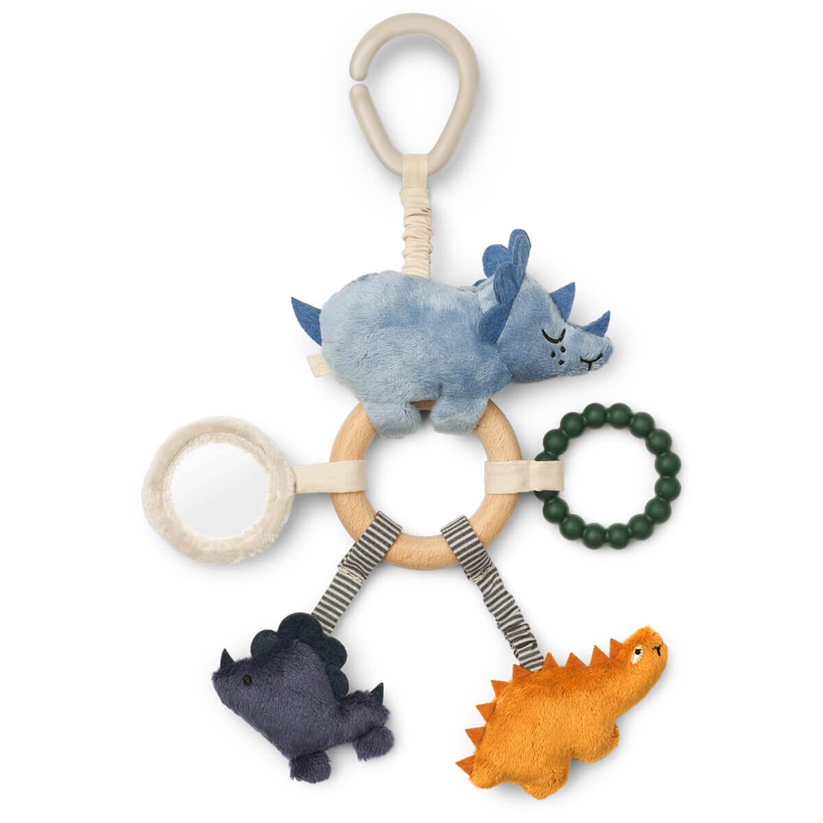 Angie Dinosaur Activity Toy in Blue Fog Multi Mix by Liewood