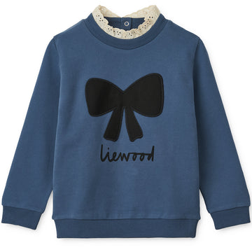 Rakel Sweatshirt in Bow / Indigo Blue by Liewood