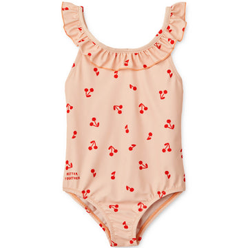 Kallie Printed Swimsuit in Cherries / Apple Blossom by Liewood
