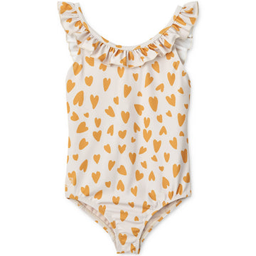 Kallie Printed Swimsuit in Hearts / Sandy by Liewood