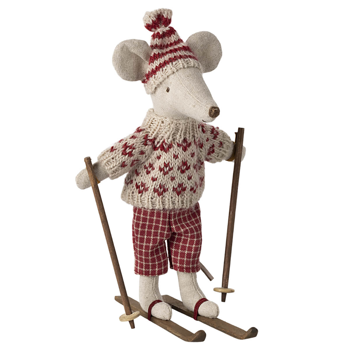 Mum Winter Mouse with Ski Set by Maileg