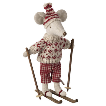 Mum Winter Mouse with Ski Set by Maileg