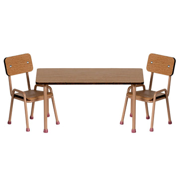 Table And Chairs for Mouse in Dark Powder by Maileg