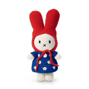 Miffy In Her Blue Flower Dress And Red Hat by Miffy Handmade