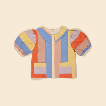 Patchwork Stripe Margarite Jacket - Multi (EXCLUSIVE)
