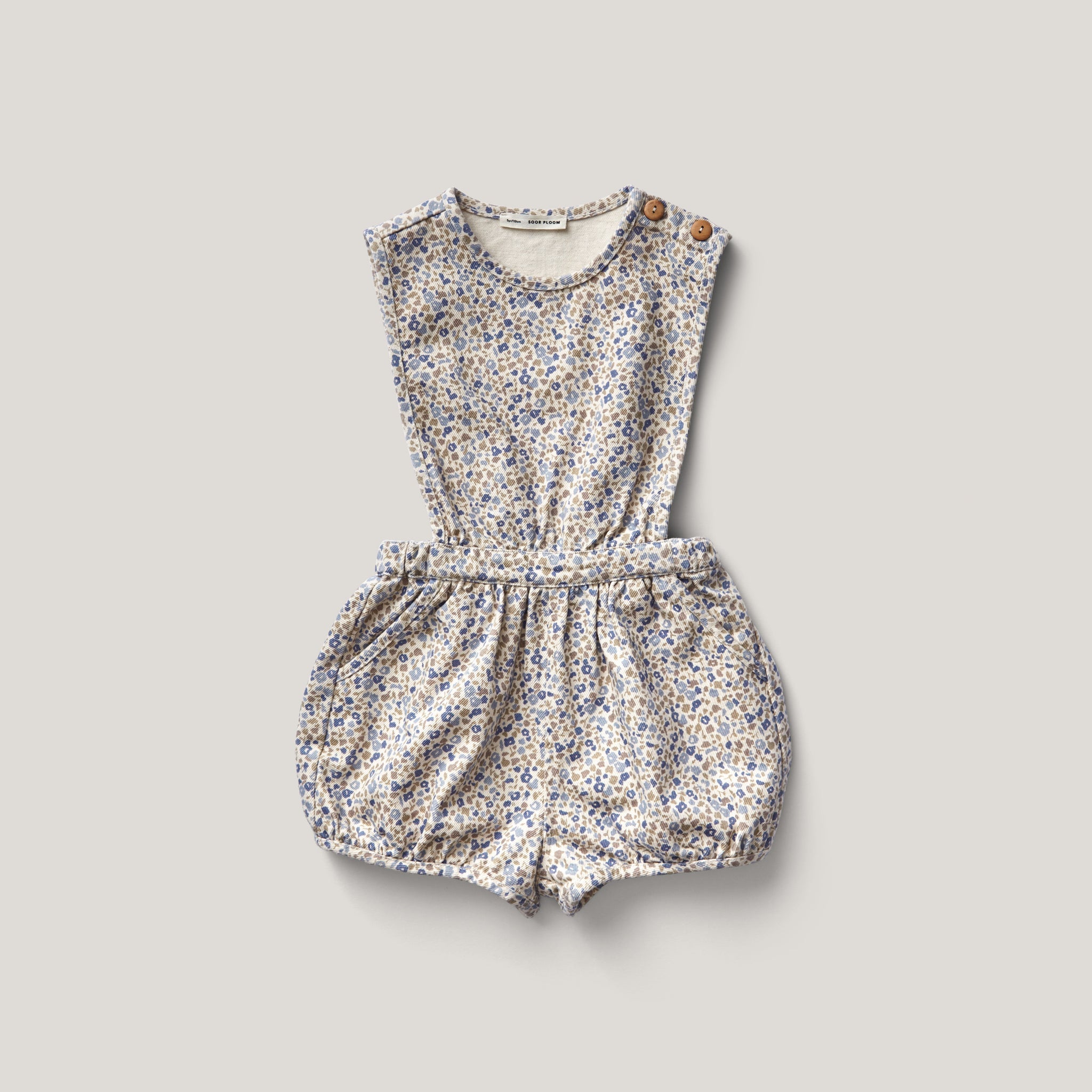 Fernanda Playsuit, Menagerie Print, Blueberry