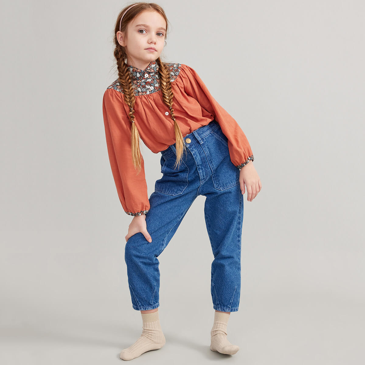 Soor Ploom pipi Jean(Dark Denim) 5Y