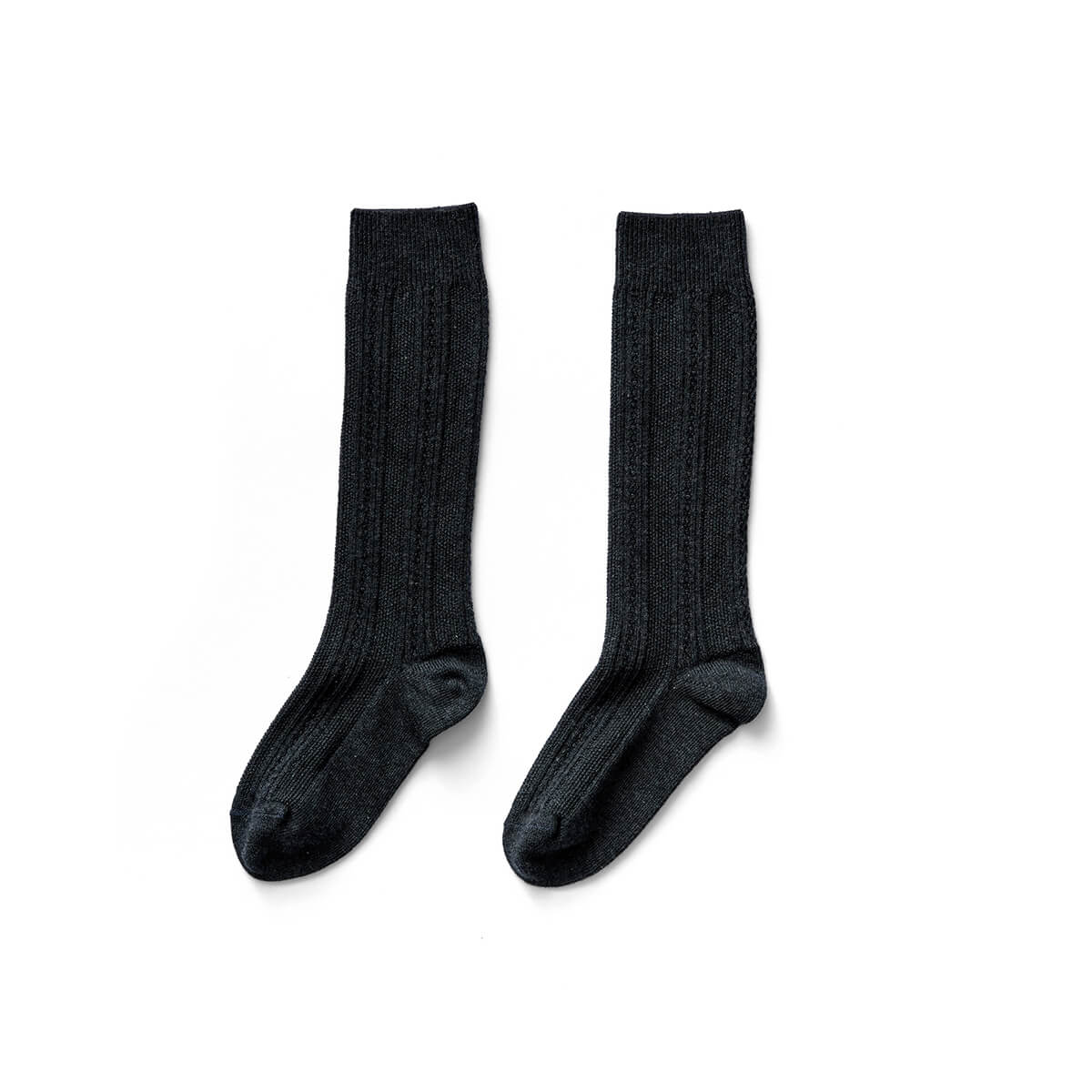 Pointelle Rib Knee Socks in Soot by Soor Ploom