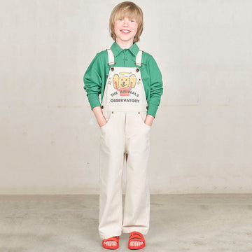 Mule Kids Dungarees in Raw White by The Animals Observatory