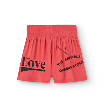 Ostrich Kids Shorts in Red by The Animals Observatory