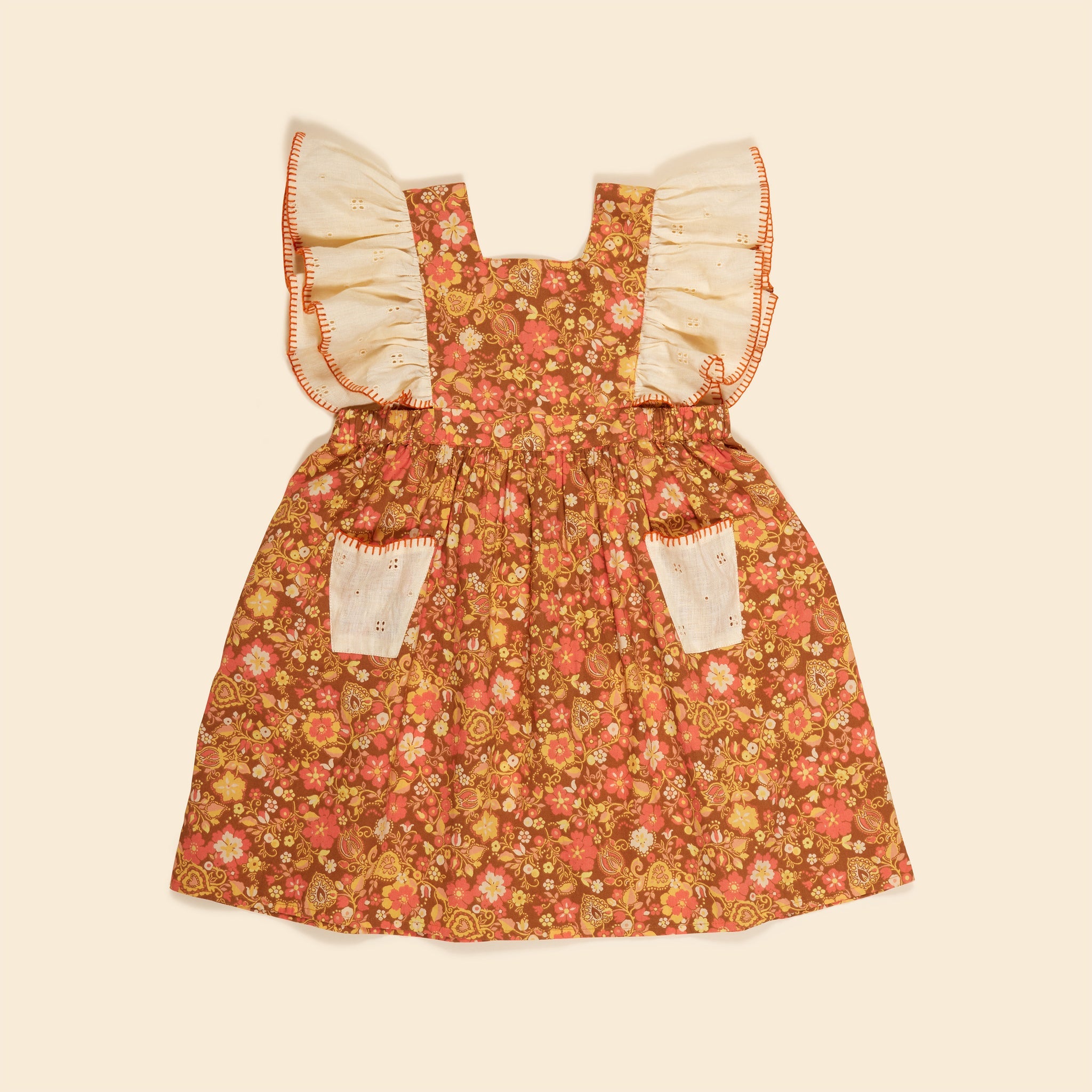 Ursina Frill Pinafore - Autumn Harvest Floral
