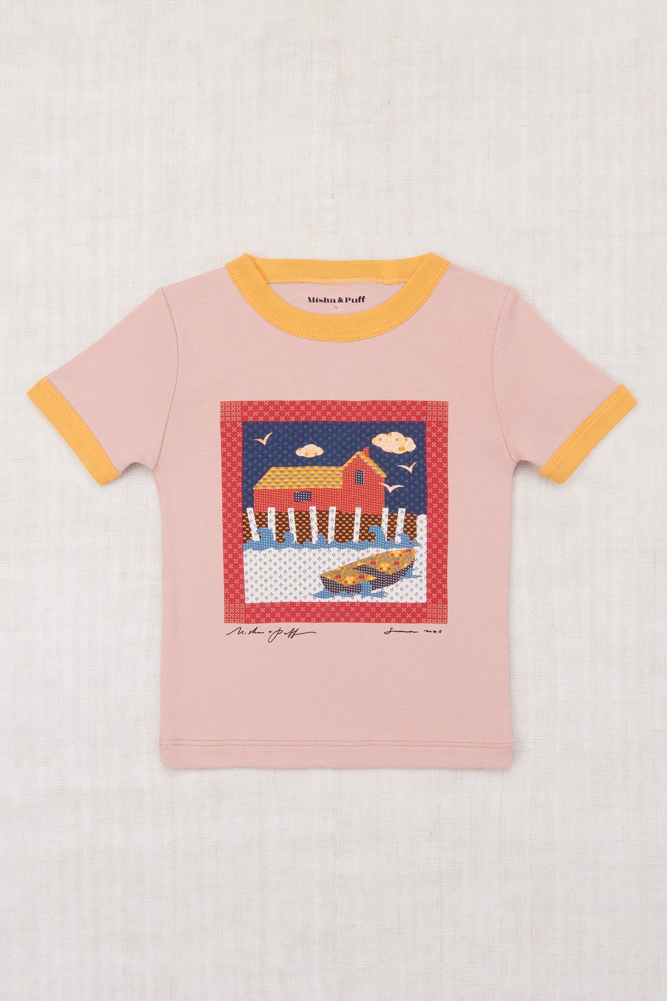Wharf Collage Ringer Tee