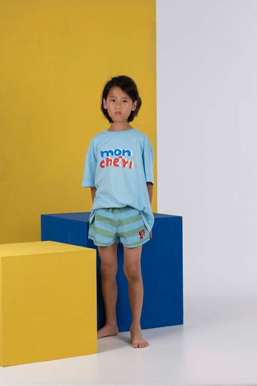 [본못] 티셔츠 몽 쉐리 블루 SS24-TS04-RIV