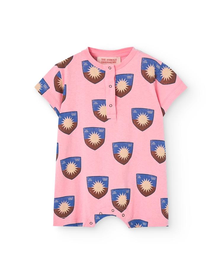 Pink Shield Goose Short Jumpsuit
