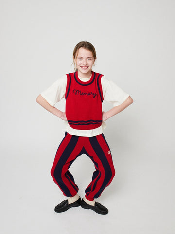 [보보쇼즈] 스트라이프 니티드 팬츠 B225BC010