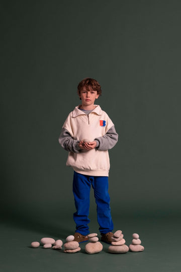 [본못] 스웻셔츠 집업 컬러 슬리브 포그 AW24-SWZI-FOG