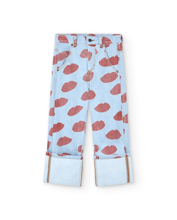 Soft Blue Kissing Ant Jeans