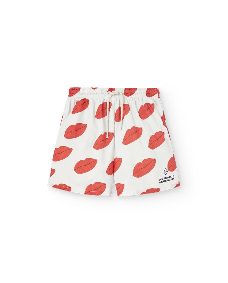 Raw White Kissing Puppy Swimsuit