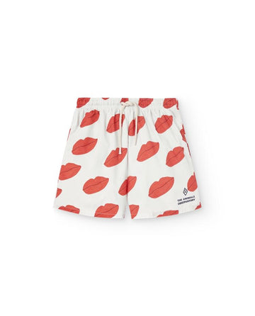 Raw White Kissing Puppy Swimsuit