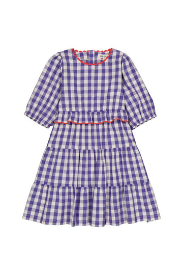 [헬로시모네] 니키타 드레스 퍼플 깅엄 SS24-NIKDPG