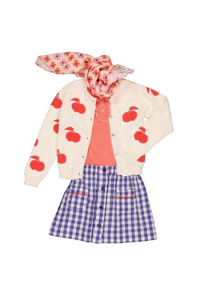 [헬로시모네] 로티 스커트 퍼플 깅엄 SS24-LOTSPG