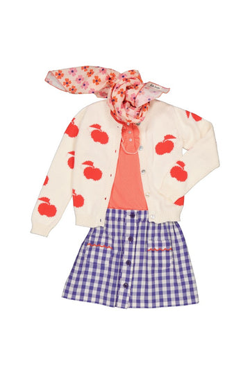 [헬로시모네] 로티 스커트 퍼플 깅엄 SS24-LOTSPG