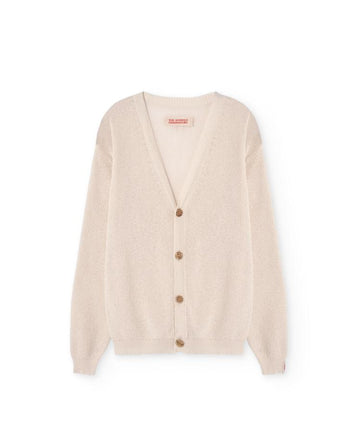 Raw White Racoon Cardigan