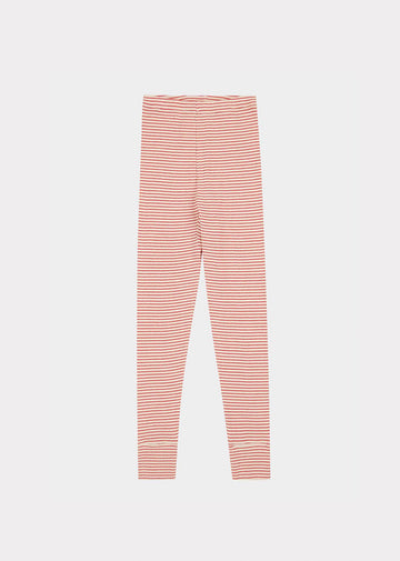 JUDD CHILDREN'S COTTON LEGGINGS - REDCURRANT/CREAM
