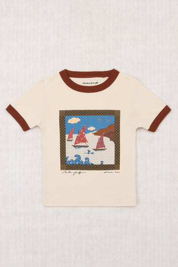 Sailboat Collage Ringer Tee